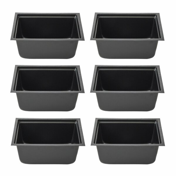 American Built Pro Storage Tote, Black, Styrene Plastic, 12 in L, 8 in W, 6 in H 1410 P6